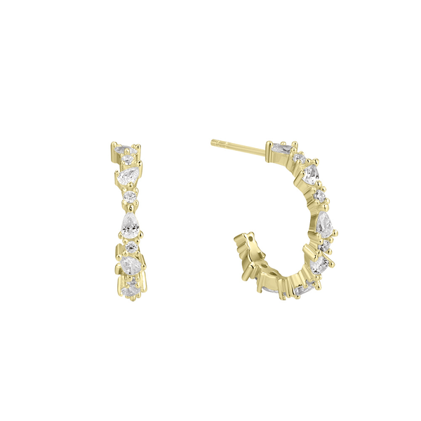 The Loulerie Lumière Crystal Hoops 12mm