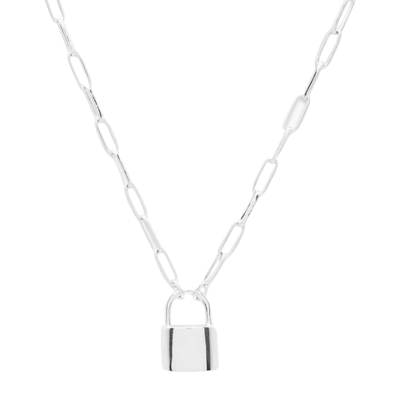 Gorjana Silver Kara Padlock Charm Necklace