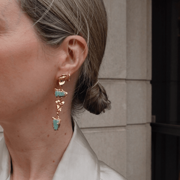 Alexis Bittar Mobile Amazonite Linear Post Earrings