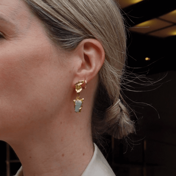 Alexis Bittar Mobile Amazonite Small Drop Post Earrings