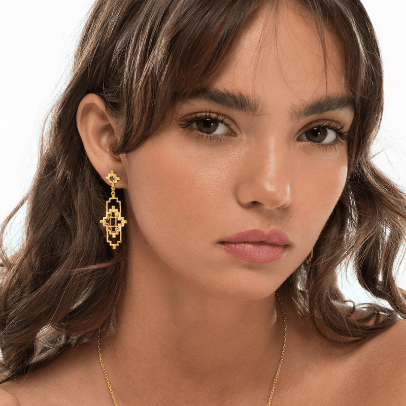 Zoe & Morgan Chrome Munay Earrings