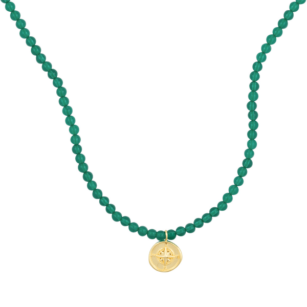 Loulerie Amulet and Green Agate Necklace