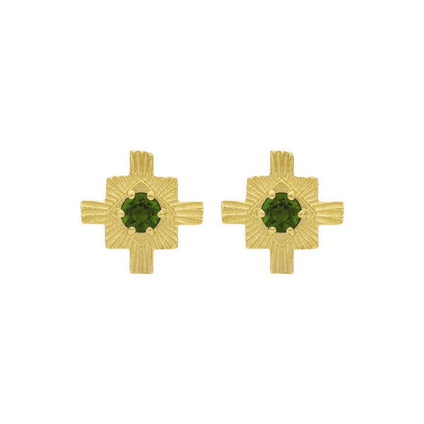 Zoe and morgan green stud earrings