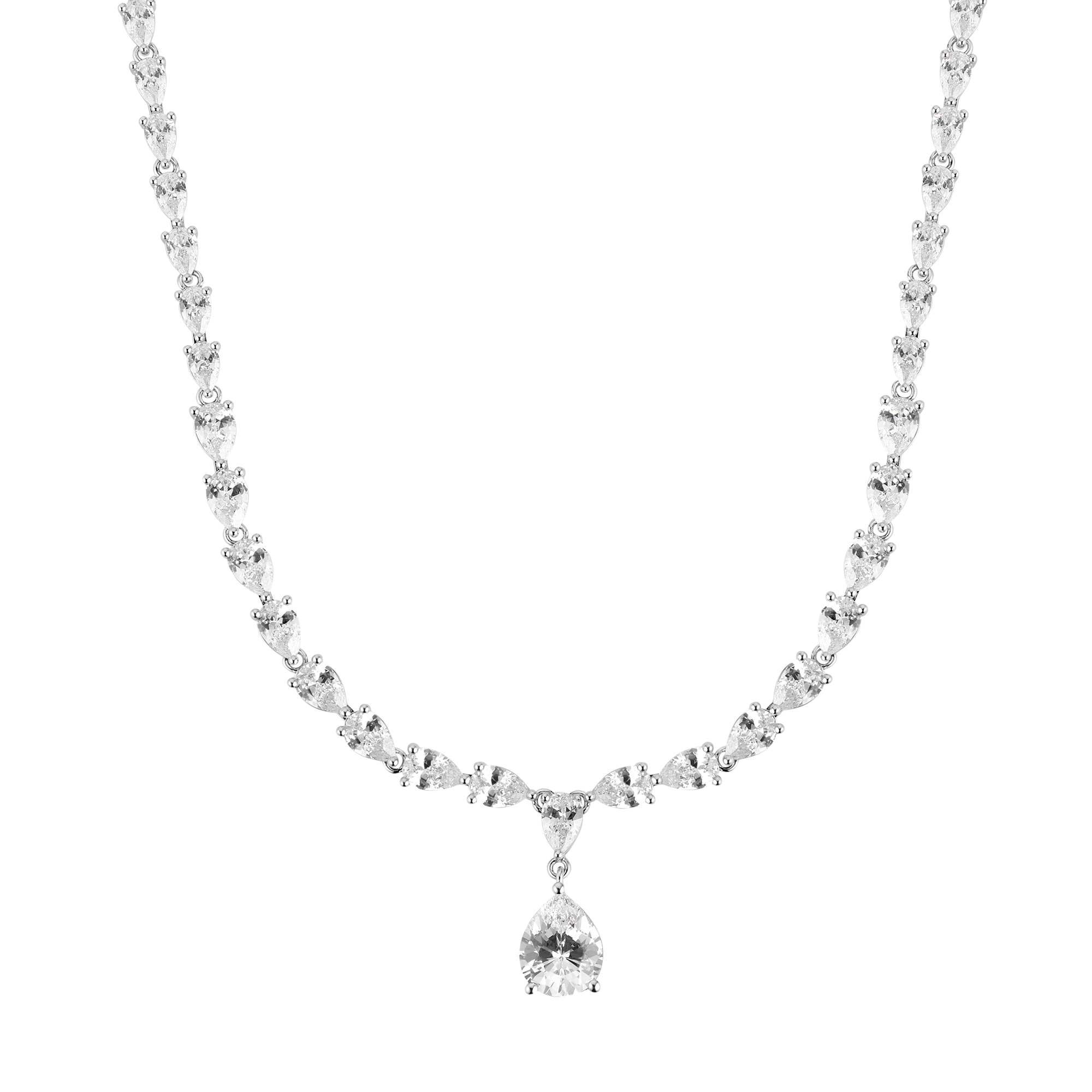 Loulerie Erika Crystal Pear Drop Necklace