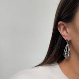 Alexis Bittar Punk Royale Crystal Ribbed Teardrop Earrings