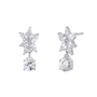 crystal drop bridal earrings