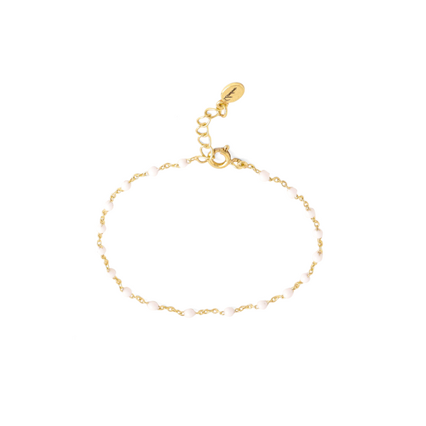 loulerie fashion summer limited white enamel beaded bracelet 