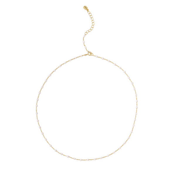 loulerie fashion summer limited edition white enamel necklace 