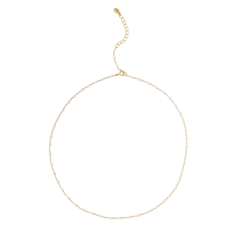 loulerie fashion summer limited edition white enamel necklace 