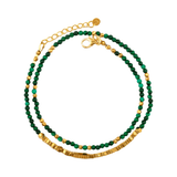 Perle de Lune Malachite & Hematite Wrap Bracelet