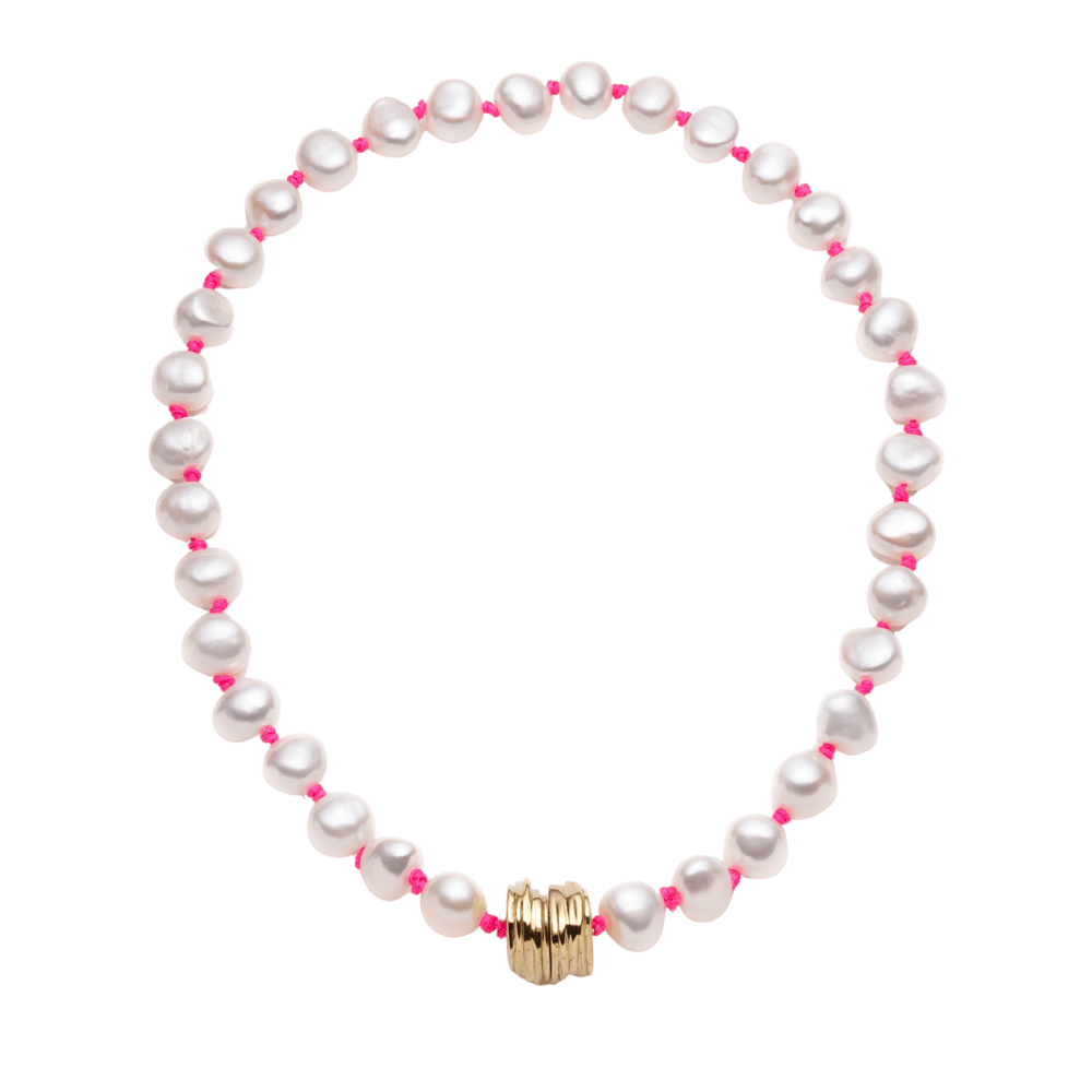 Nina Janvier Neon Pink Soga Necklace