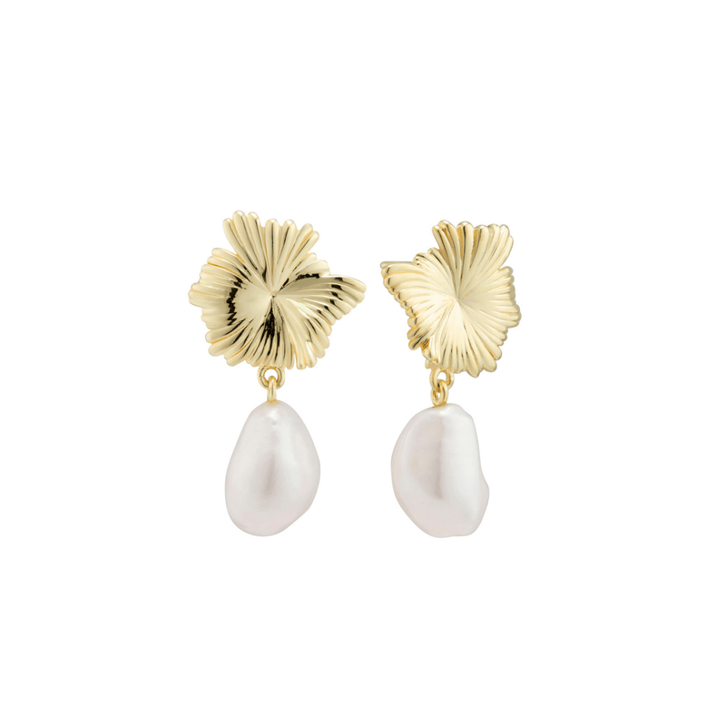 Loulerie Floral Pearl Drop Earring