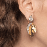 Alexis Bittar Solanales Crystal Petal Front Back Earrings