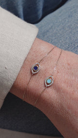 Loulerie Diamond Evil Eye Turquoise Bracelet