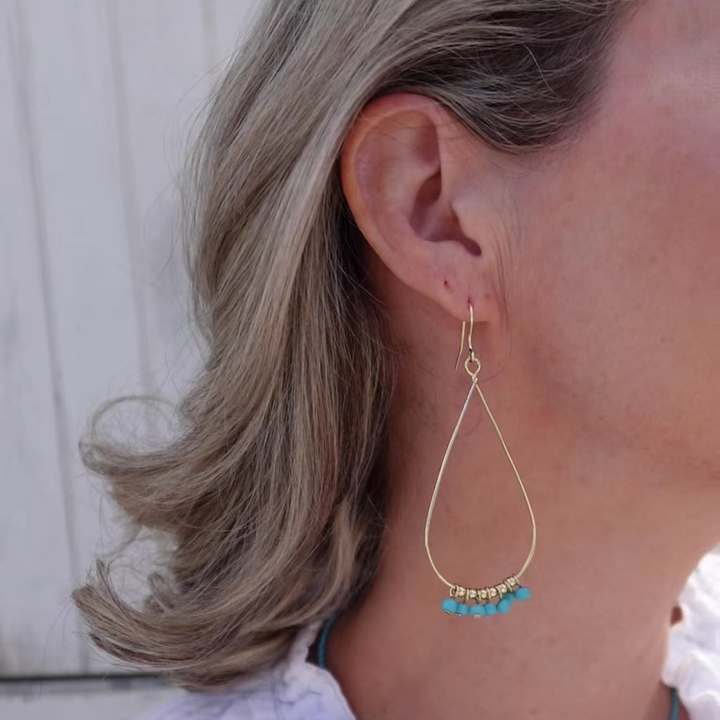 teardrop turquoise earrings summer earrings 