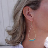teardrop turquoise earrings summer earrings 