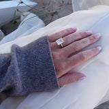 emerald cut ring wedding ring gold band diamond ring engagement ring 