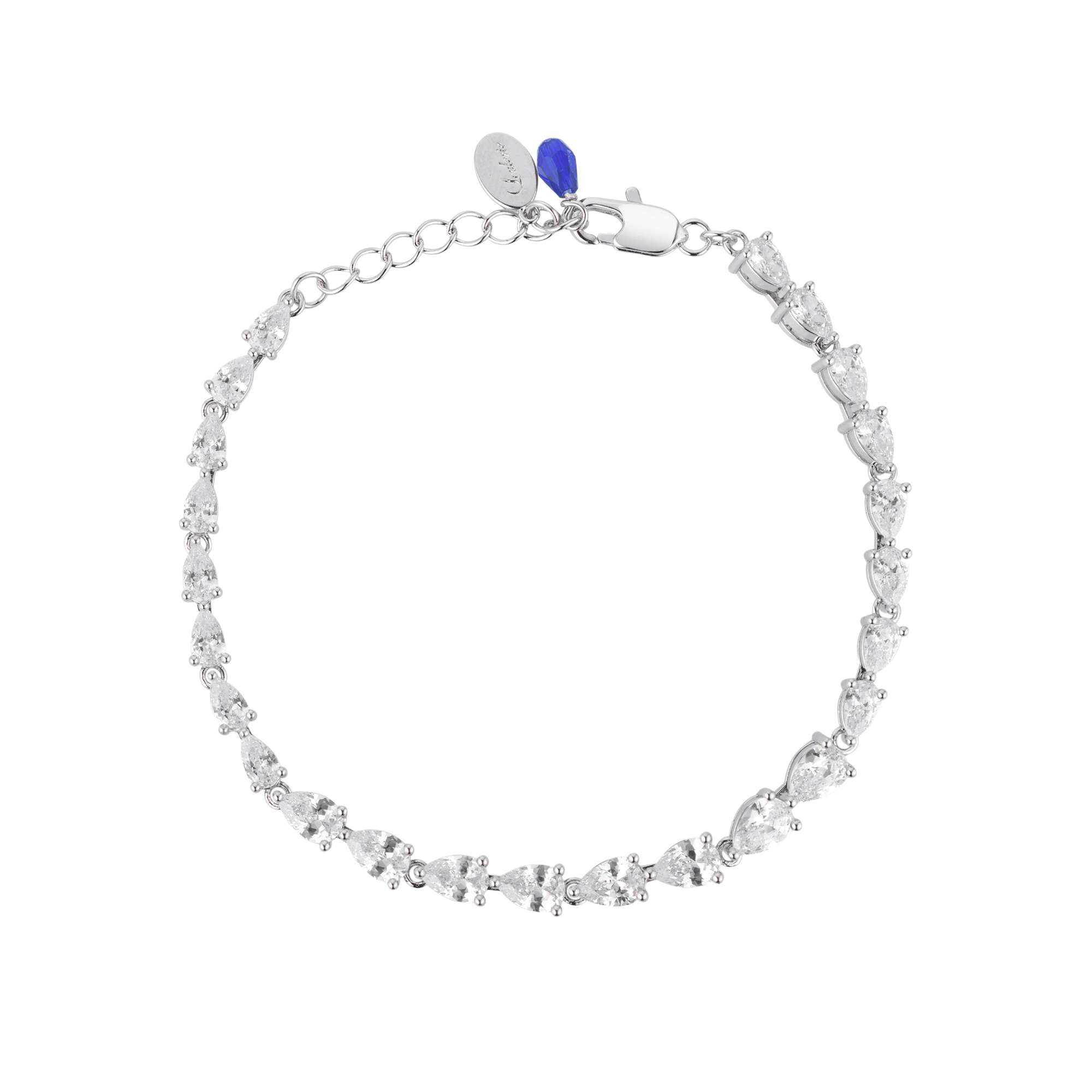 Loulerie Crystal Pear Cut Tennis Bracelet