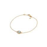 Loulerie Diamond Evil Eye Turquoise Bracelet