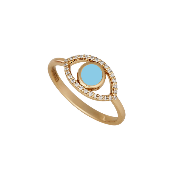 Loulerie Diamond Turquoise Evil Eye Ring