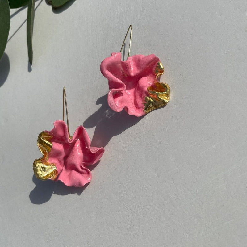 WINK LARGE PINK COLOUR THERAPY EARRINGS