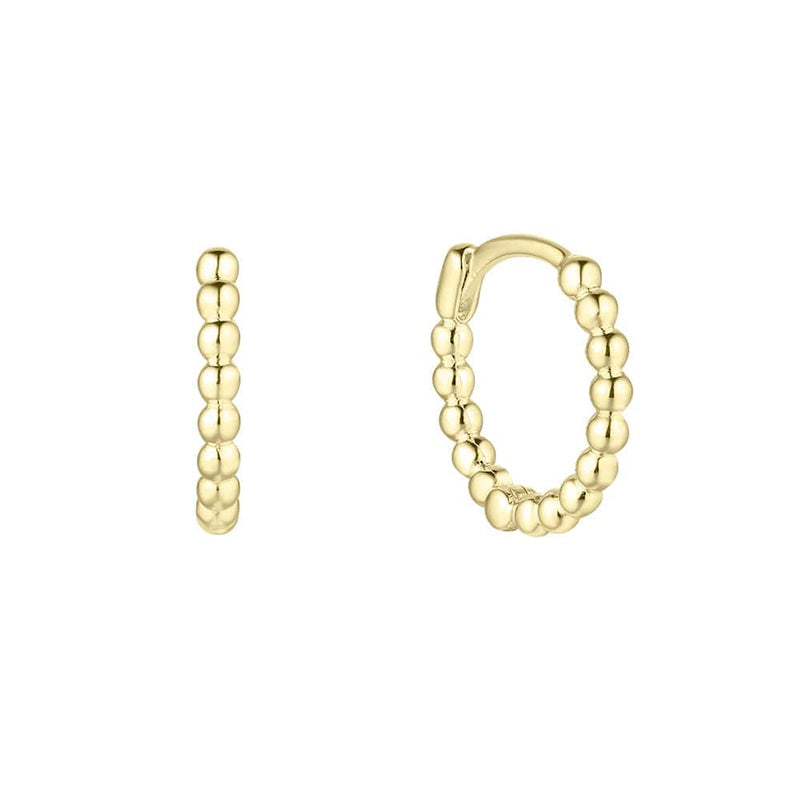 Loulerie Beaded Hoops | 18K Gold Plating | Product Image