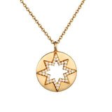 Loulerie 14K Gold and White Diamond Cut Out Star Necklace