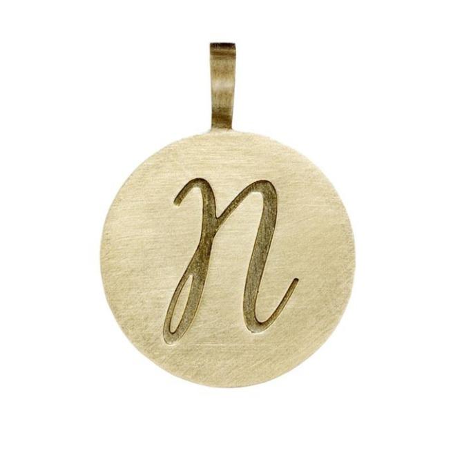 Loulerie 9k Gold Individual Initial Disc (11mm)