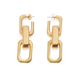 Shop Vanessa Baroni Gold Vintage Big Tank Earrings | Product Image 