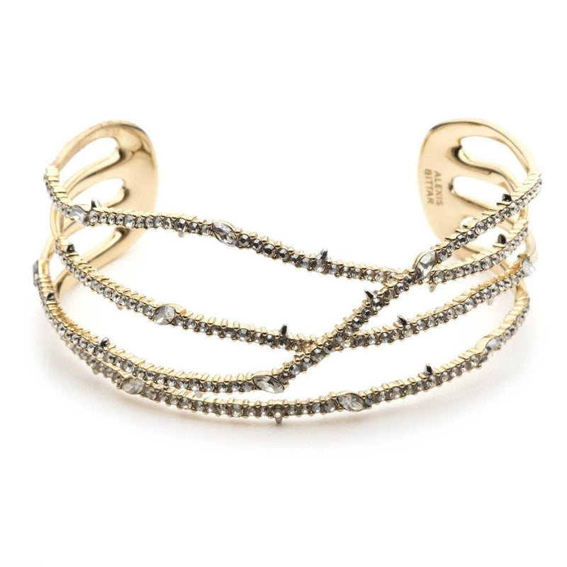 Alexis Bittar Pave Orbiting Cuff | White Crystals | Gold