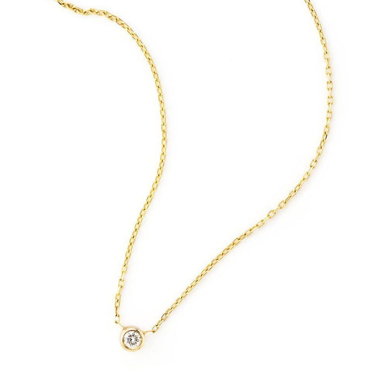 Loulerie Diamond Droplet Necklace | 14K Gold | Diamond