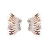 Mignonne Gavigan Mini Madeline Ivory Rose gold Earrings | Gold Plate | Leather at the back