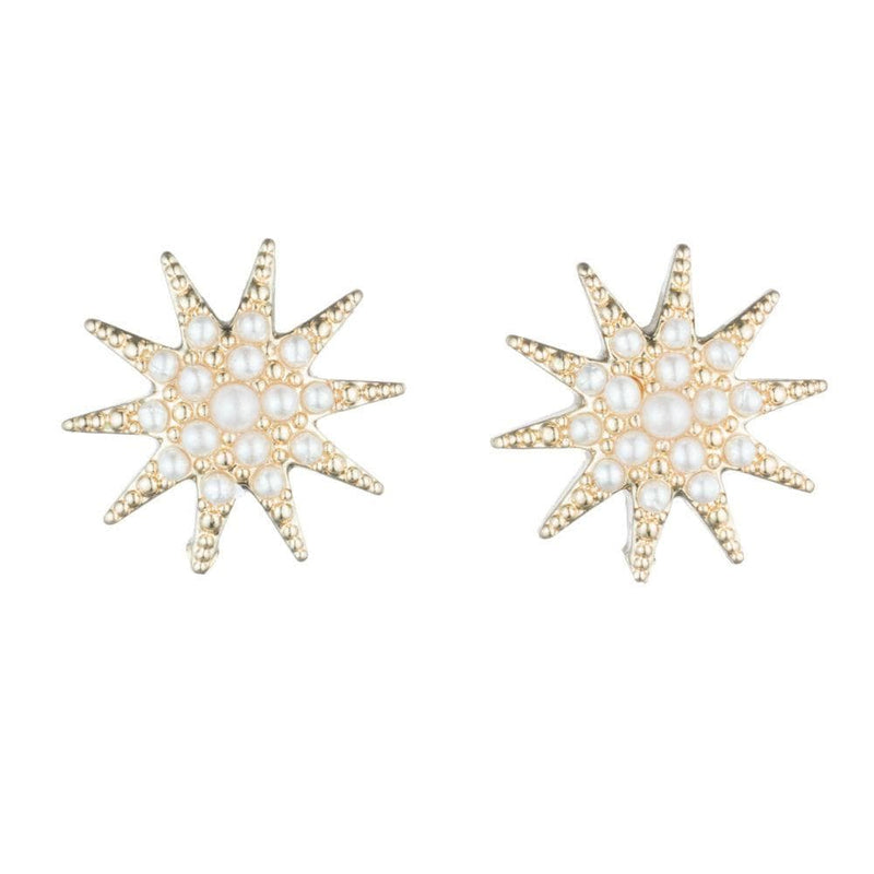 Lulu Frost Pearl Electra Stud Earrings Gold Tone | Bridal Edit | Pearls | Product Image