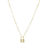 Padlock charm necklace