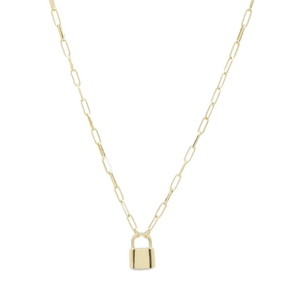 Padlock charm necklace