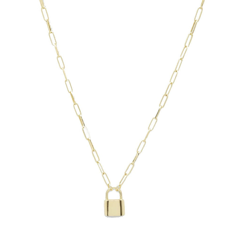 Padlock charm necklace