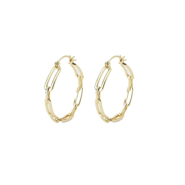 gold link hoops