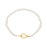 pearl bracelet with gold clasp