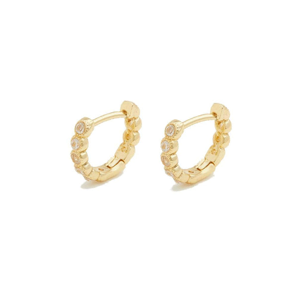 Gorjana Madison Shimmer Huggie Hoop Earrings | 18K Gold Plate