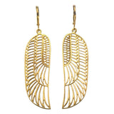 Zoe and Morgan Gold Plate Wing Earrings