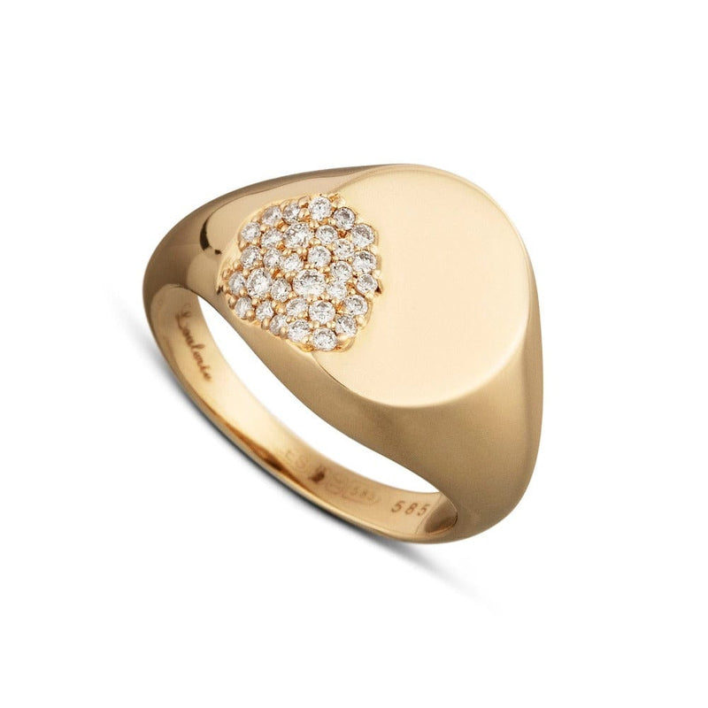Loulerie Crushed All Diamond Signet Ring