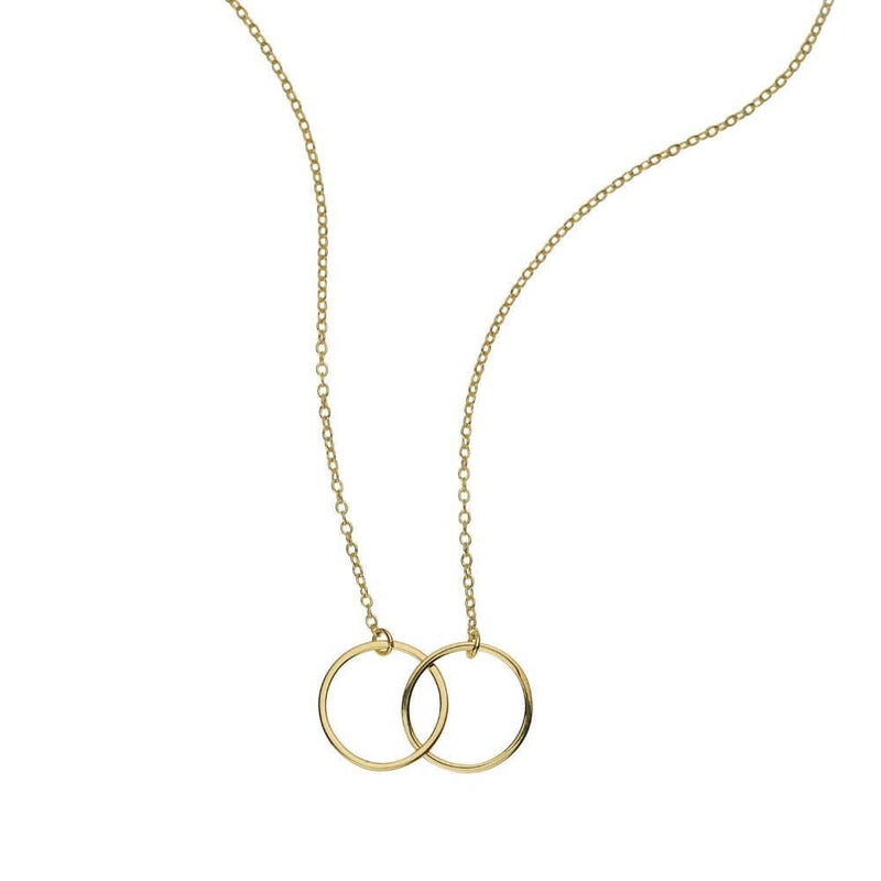 Interlocking Circles Necklace in Gold Plating - Talisa