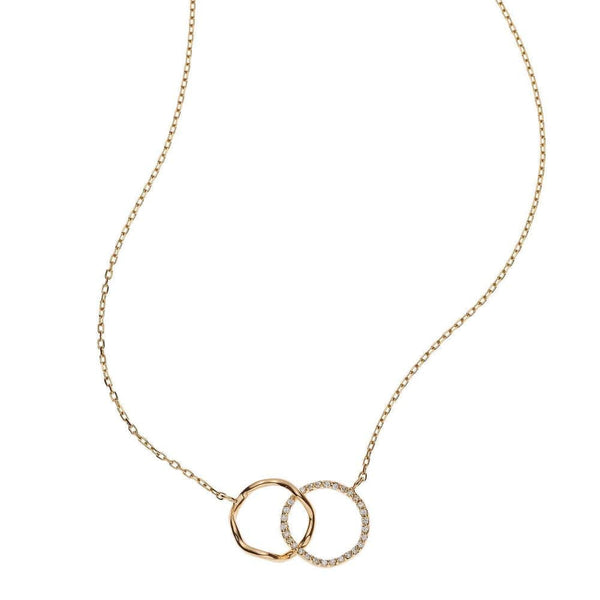 Loulerie Diamond Wave Gold Necklace | 14K Yellow Gold 