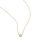 Loulerie 4mm Diamond Droplet Necklace 14k Yellow Gold