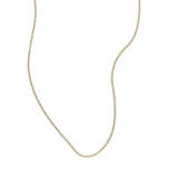 Adjustable 20 inch solid gold chain