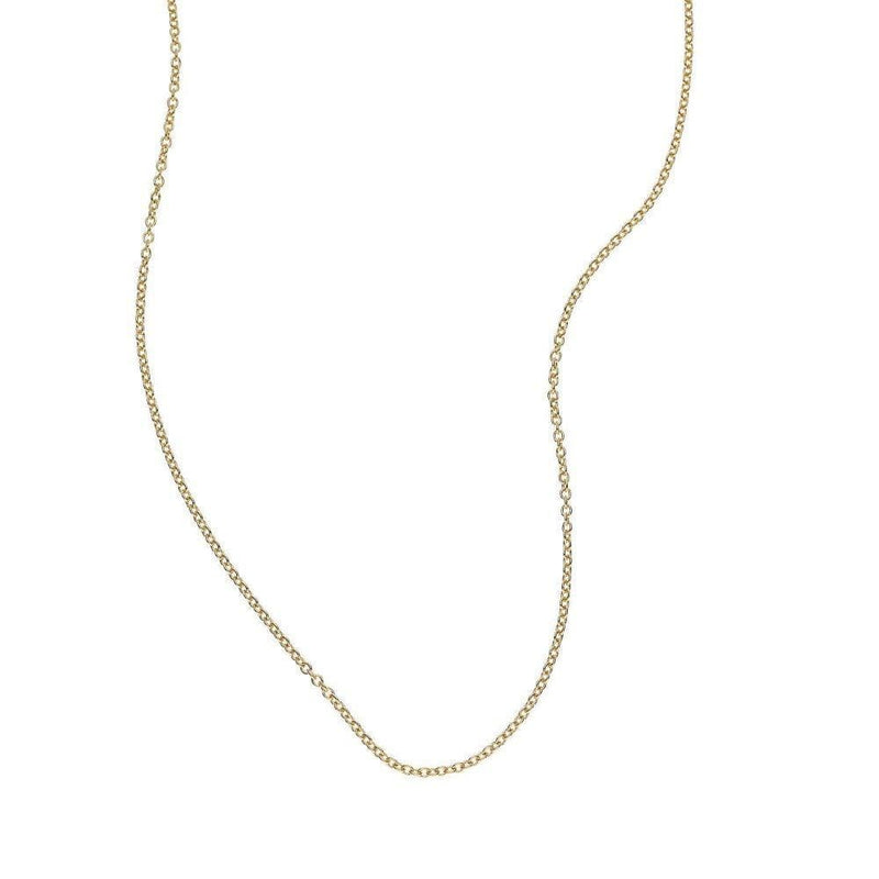 Adjustable 20 inch solid gold chain