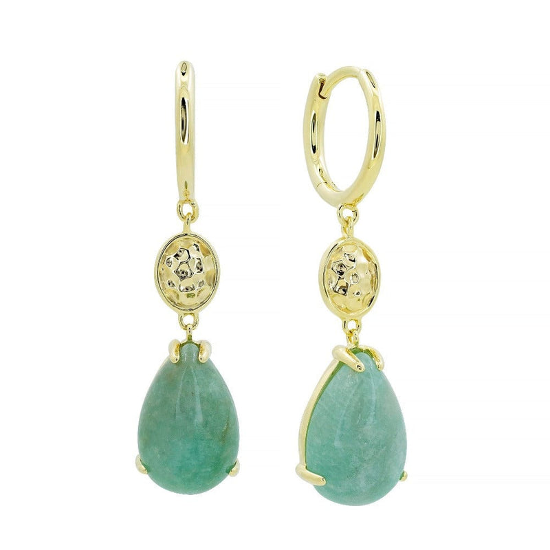 Aquamarine gemstone drop earrings