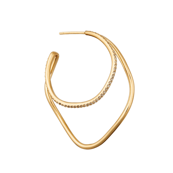 sculptural hoop earrings