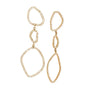 Gold triple wave earrings