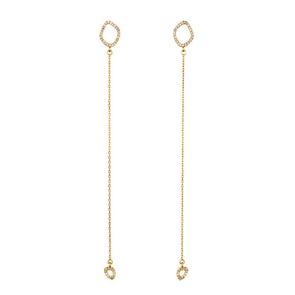 diamond chain earrings